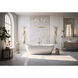 Lilium 6 Light 30.3 inch Modern Brass Chandelier Ceiling Light